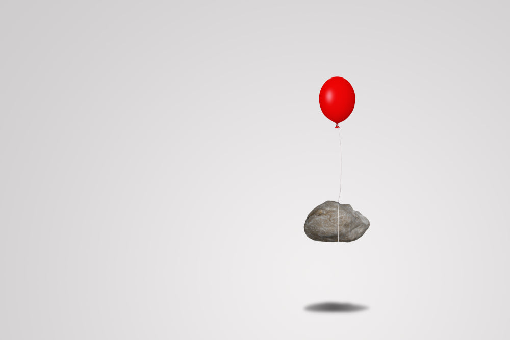 Balloon Holding Rock