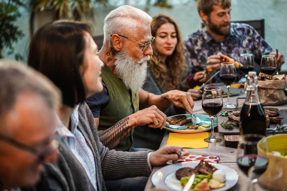 Family Eating At Table