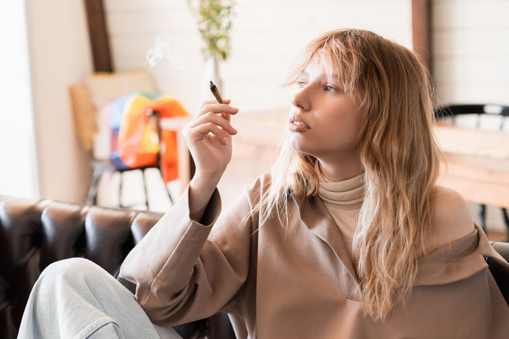 Lady Relaxing On Couch