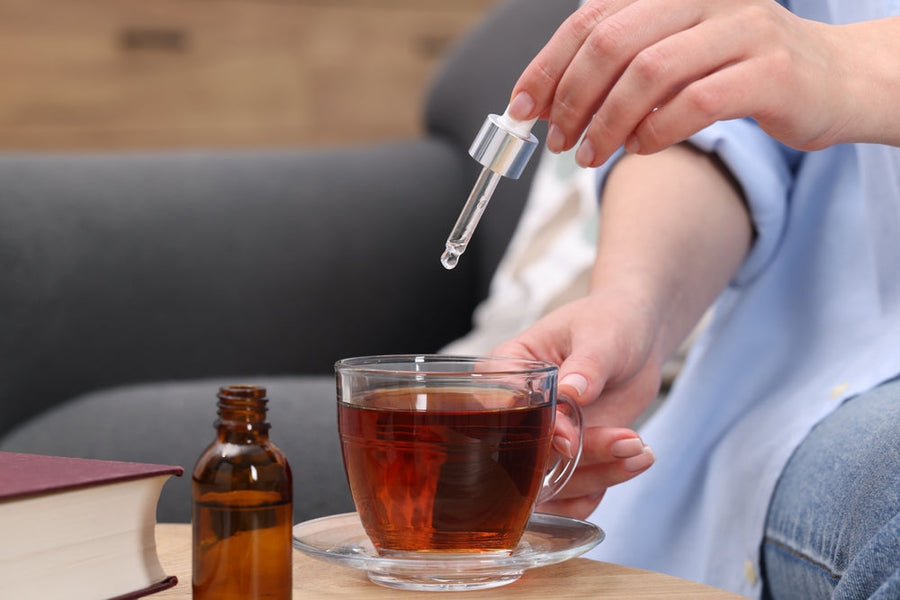 Glass Dropper Used On Glass Cup